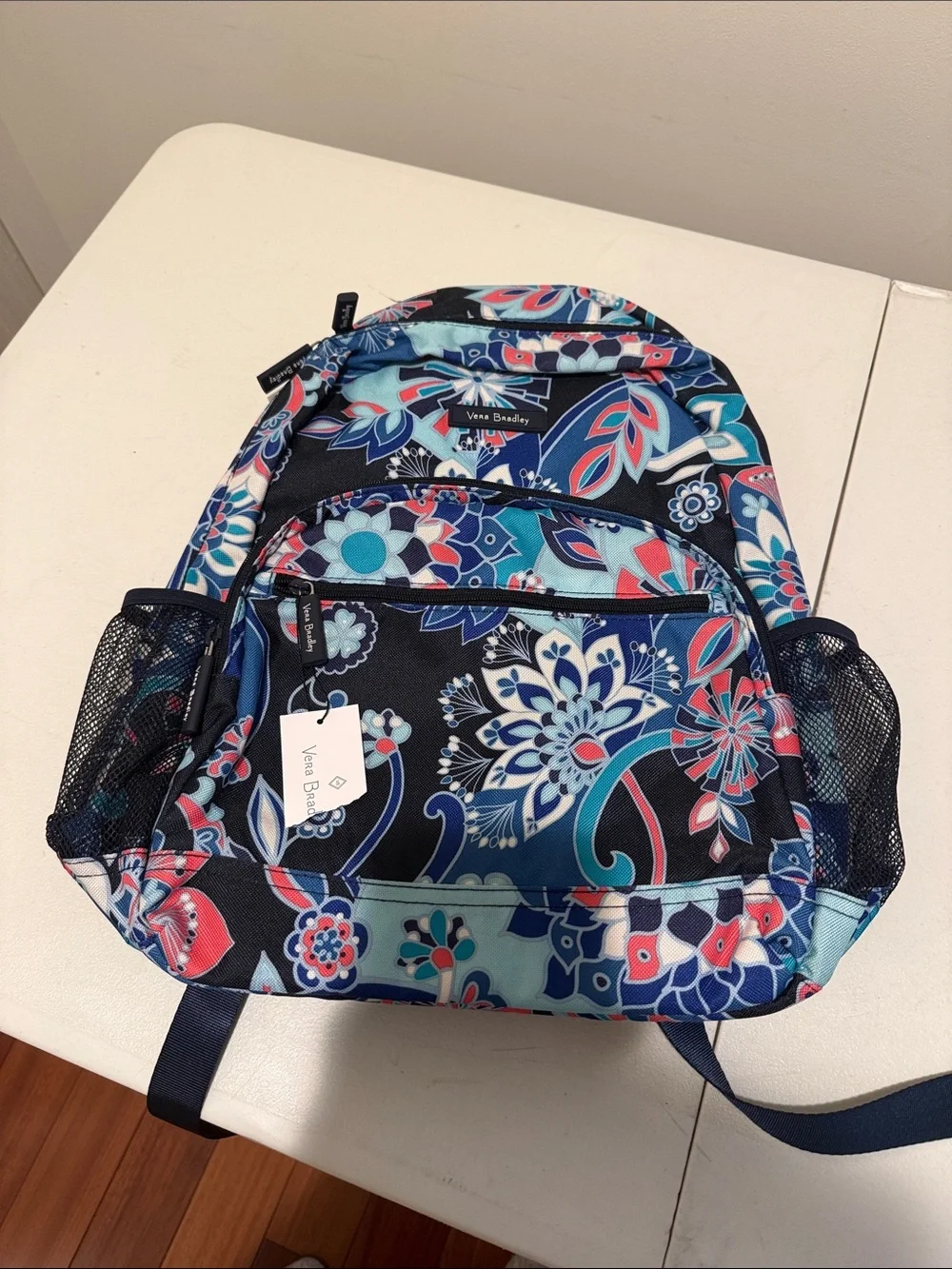 NWT Vera Bradley lighten up essential backpack, lotus flower swirl Travel School